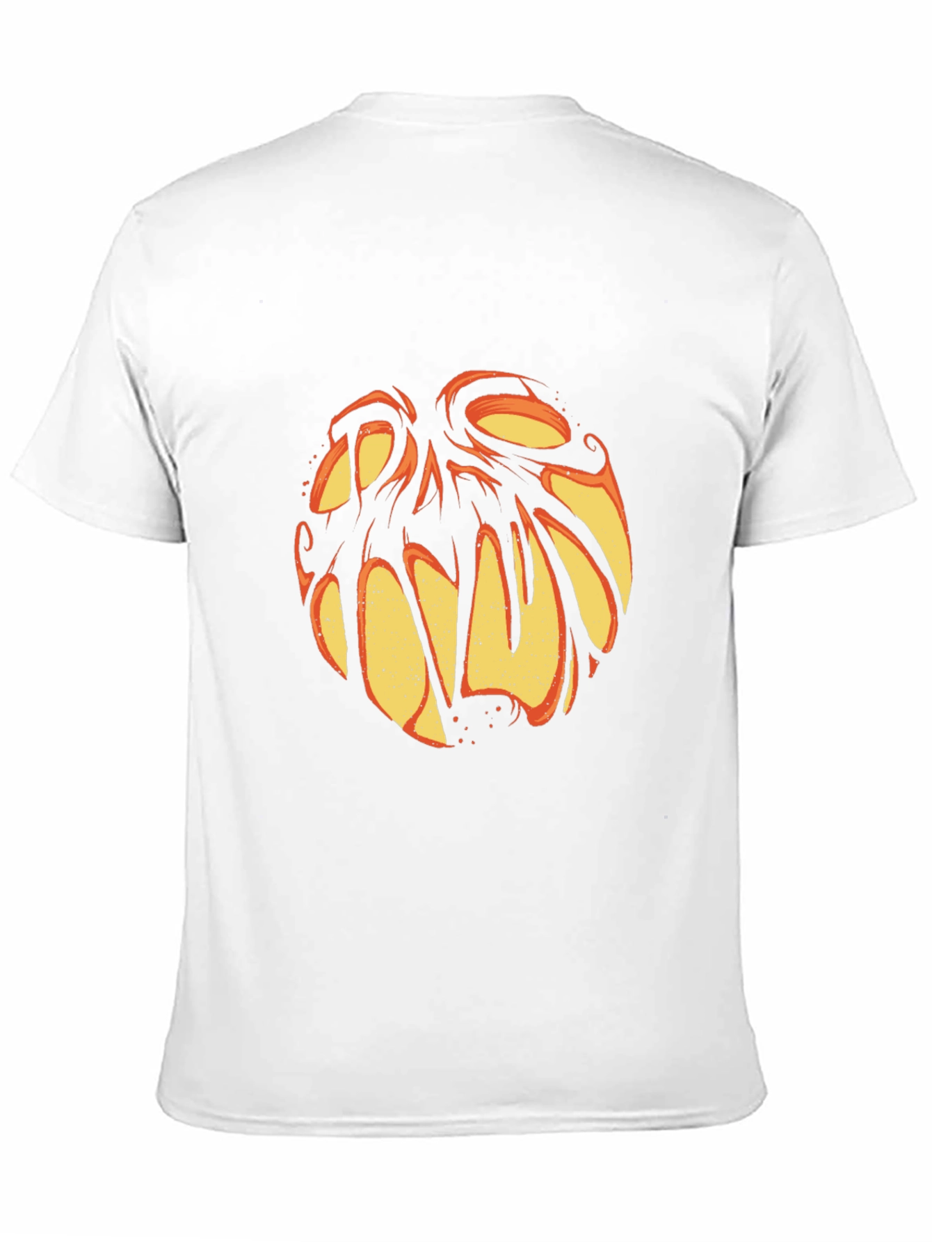Halloween Pumpkin Face Graphic Tee - Black