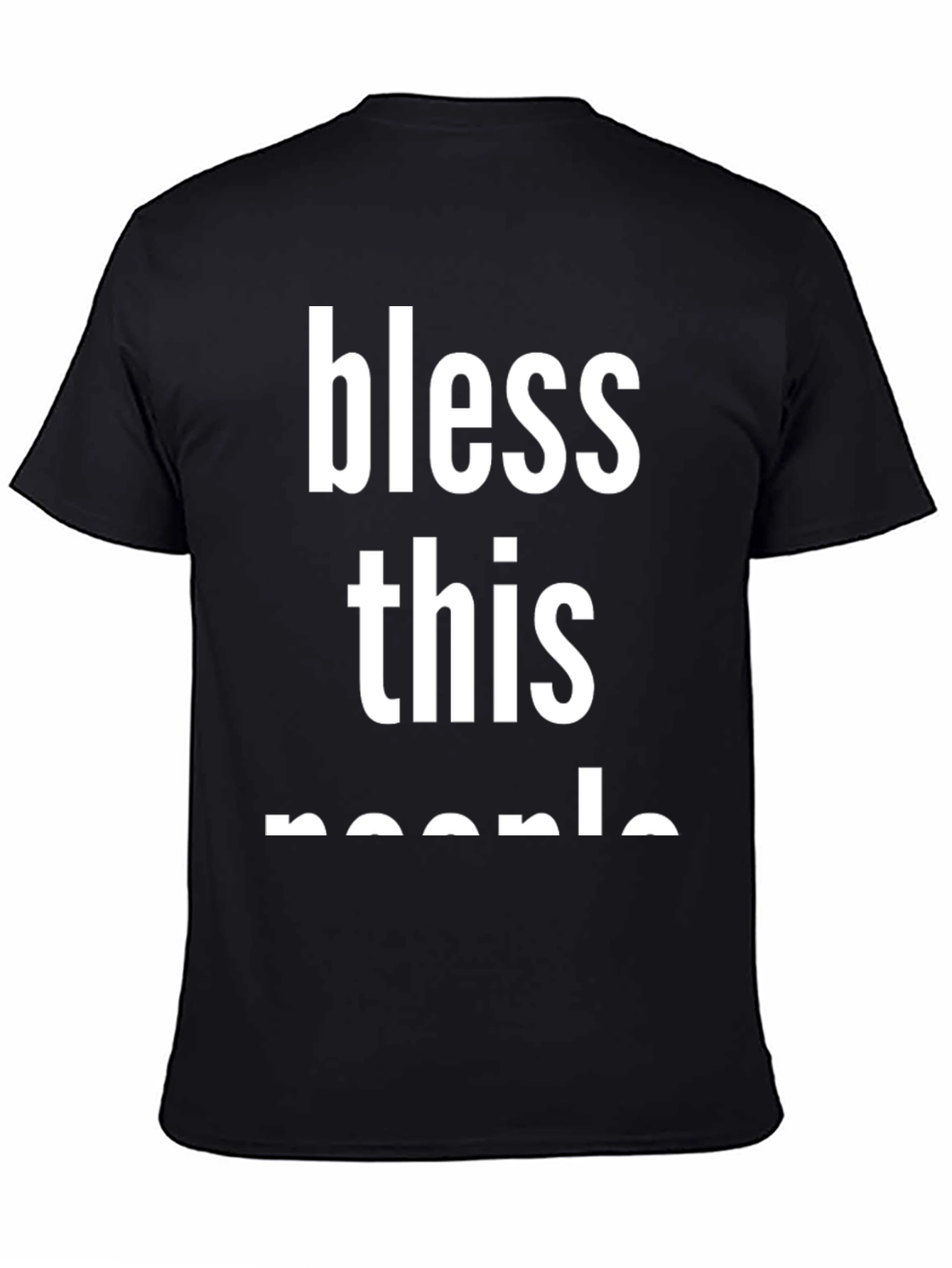 Bless This People Black Graphic T-Shirt