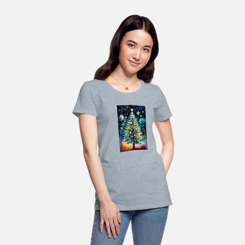 Artistic Christmas tree with decorations