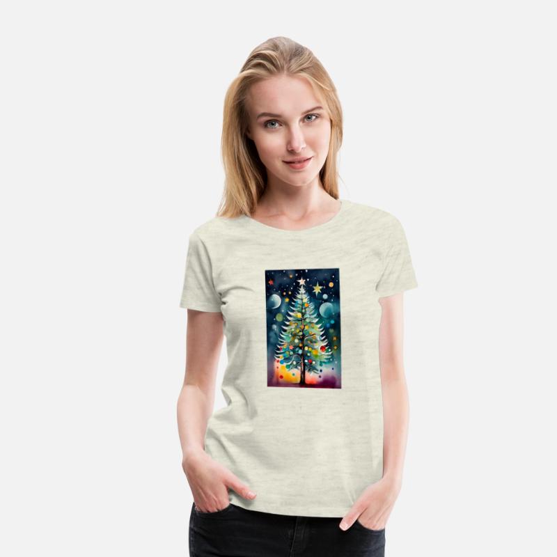 Artistic Christmas tree with decorations