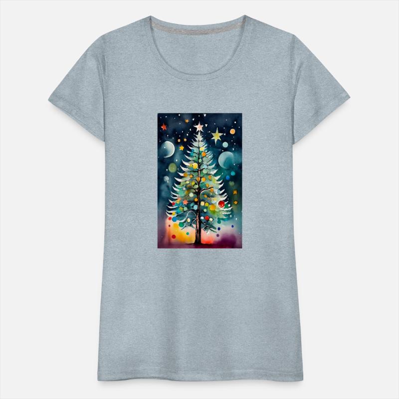 Artistic Christmas tree with decorations