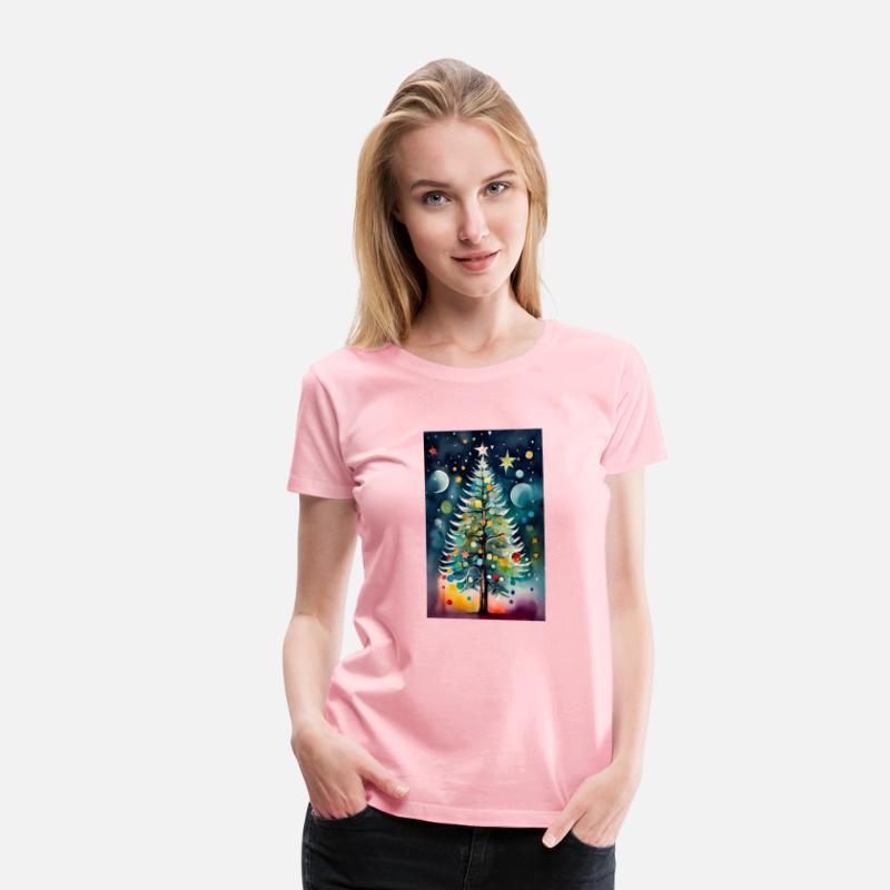 Artistic Christmas tree with decorations