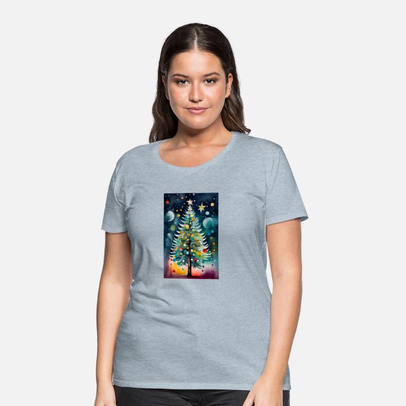 Artistic Christmas tree with decorations