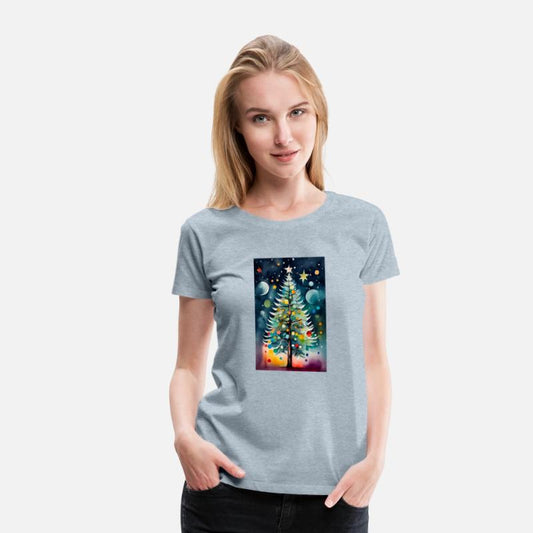 Artistic Christmas tree with decorations