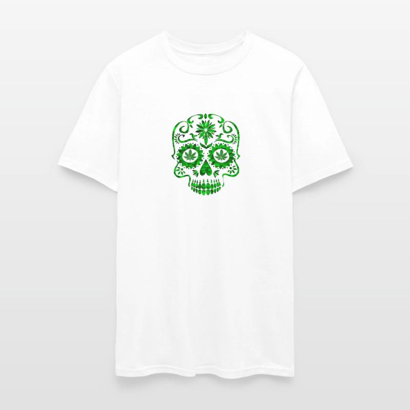 Artsy Cannabis Skull Marijuana Weed Smoking Gift