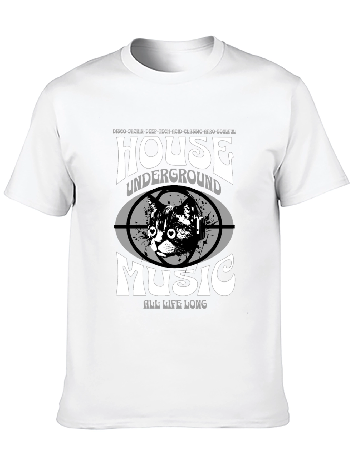 House Music Cat T-Shirt - Underground Vibes