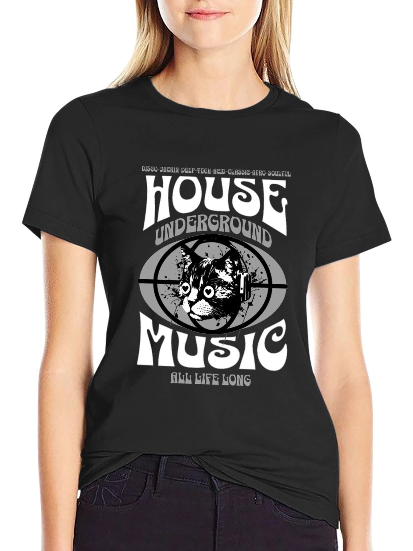 House Music Cat T-Shirt - Underground Vibes
