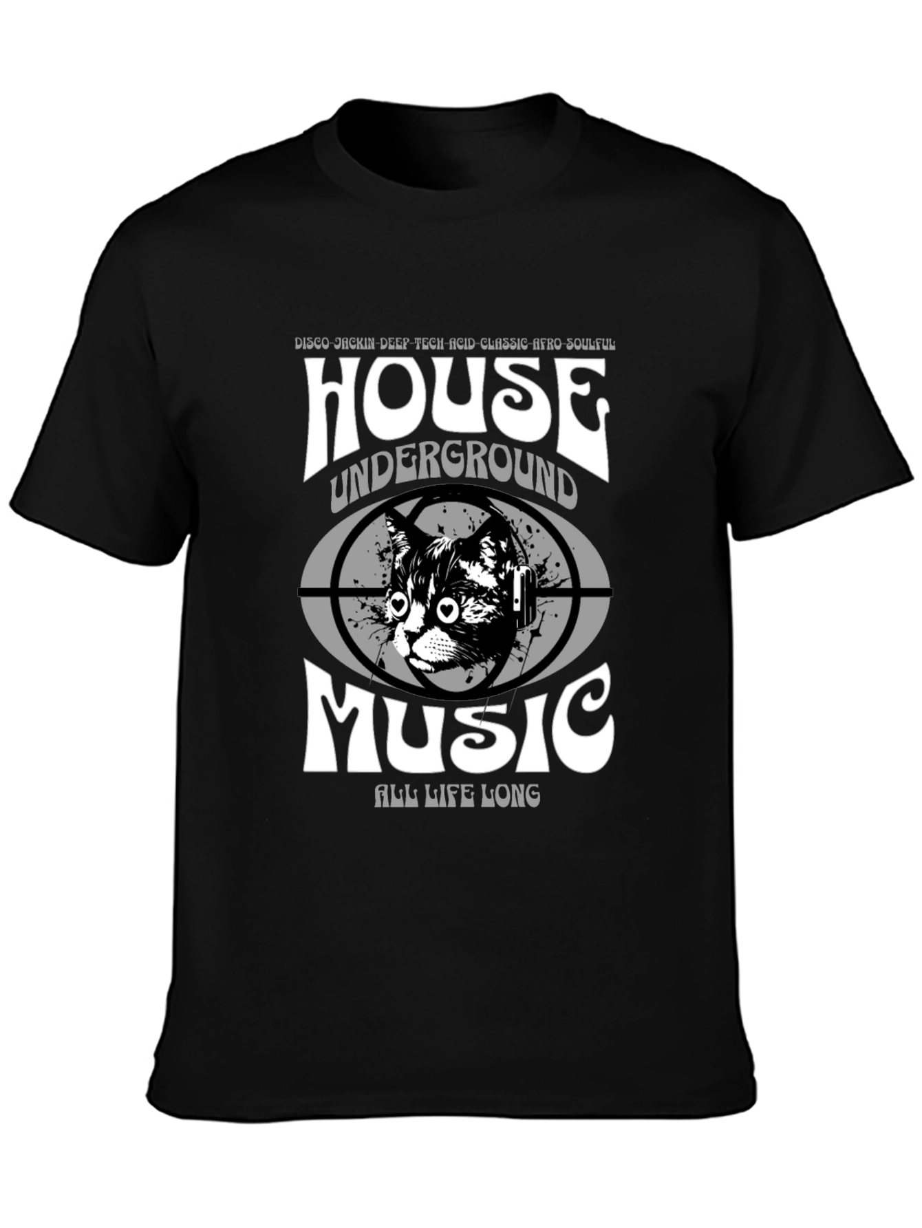 House Music Cat T-Shirt - Underground Vibes
