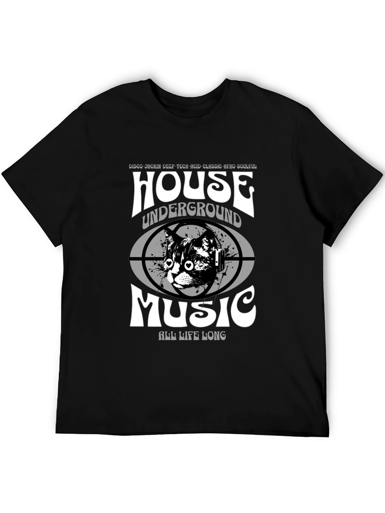 House Music Cat T-Shirt - Underground Vibes