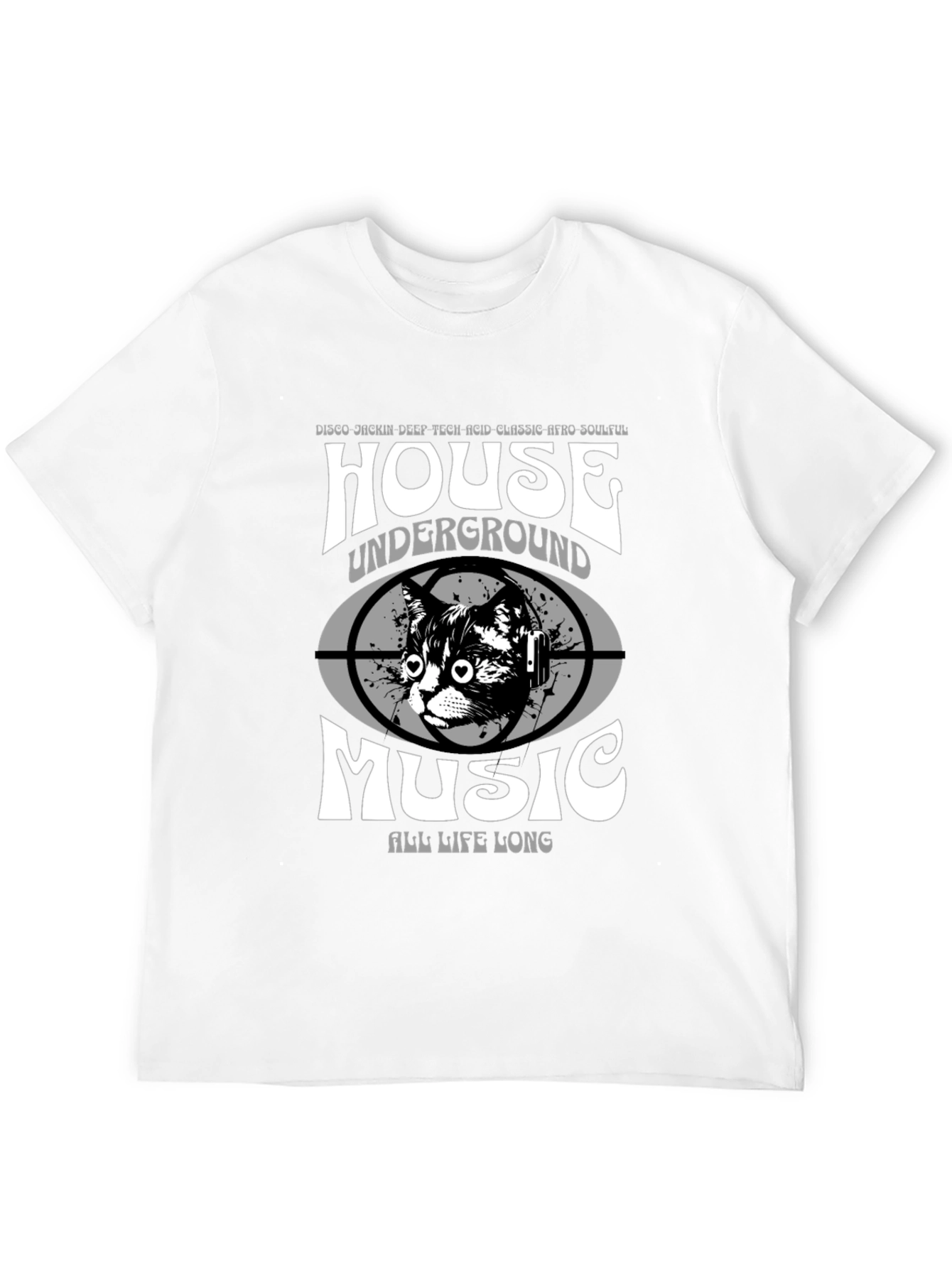 House Music Cat T-Shirt - Underground Vibes