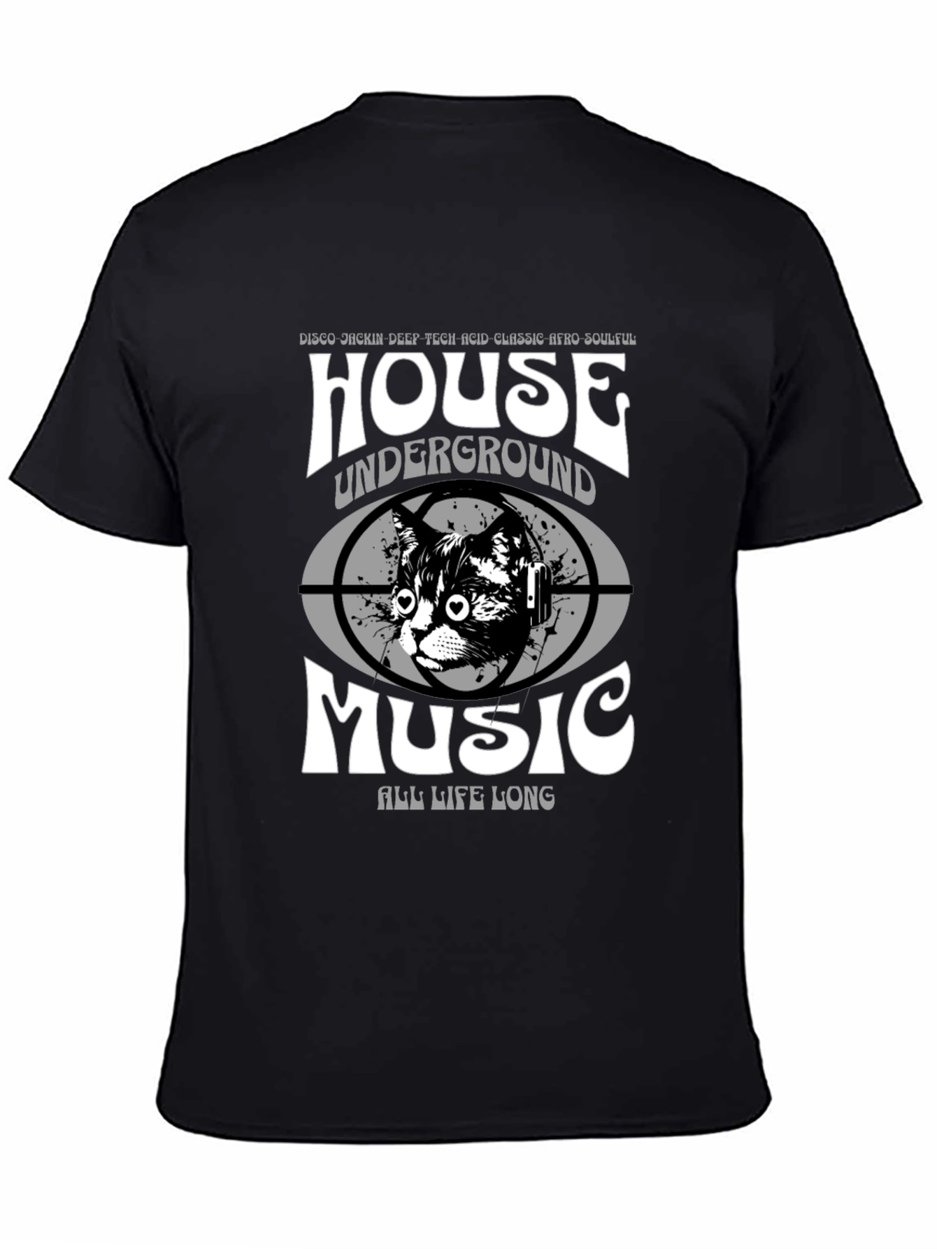 House Music Cat T-Shirt - Underground Vibes