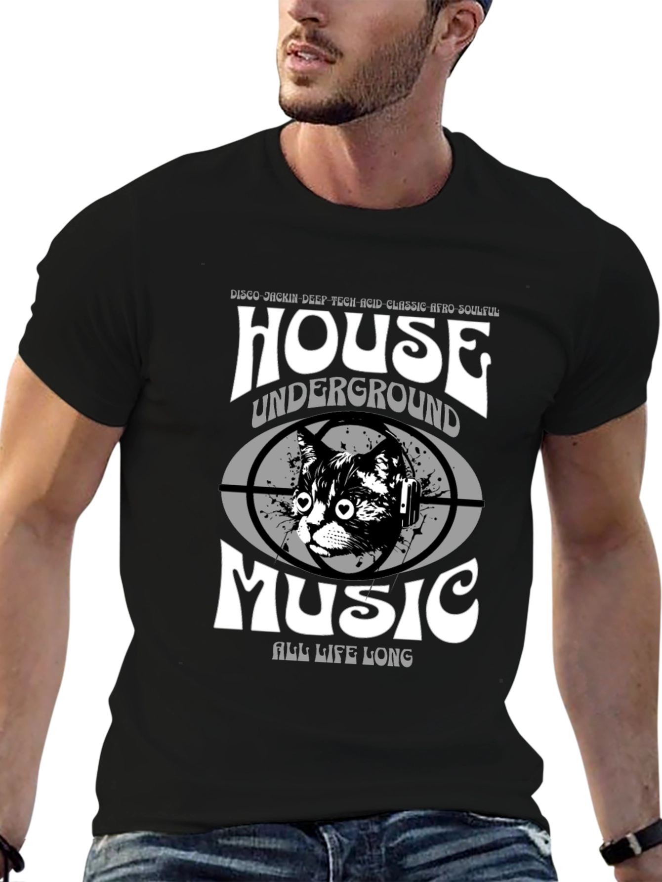 House Music Cat T-Shirt - Underground Vibes