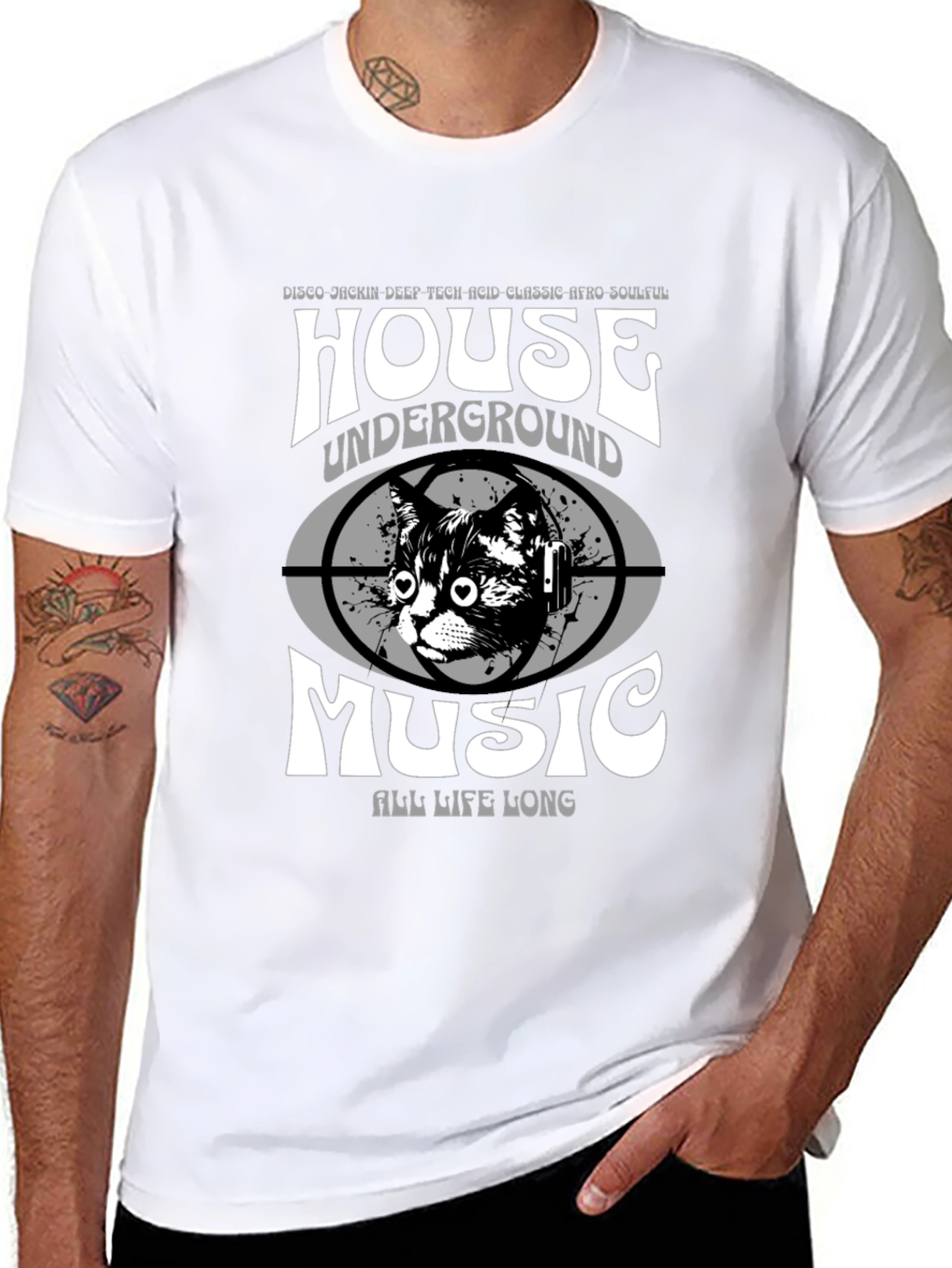 House Music Cat T-Shirt - Underground Vibes