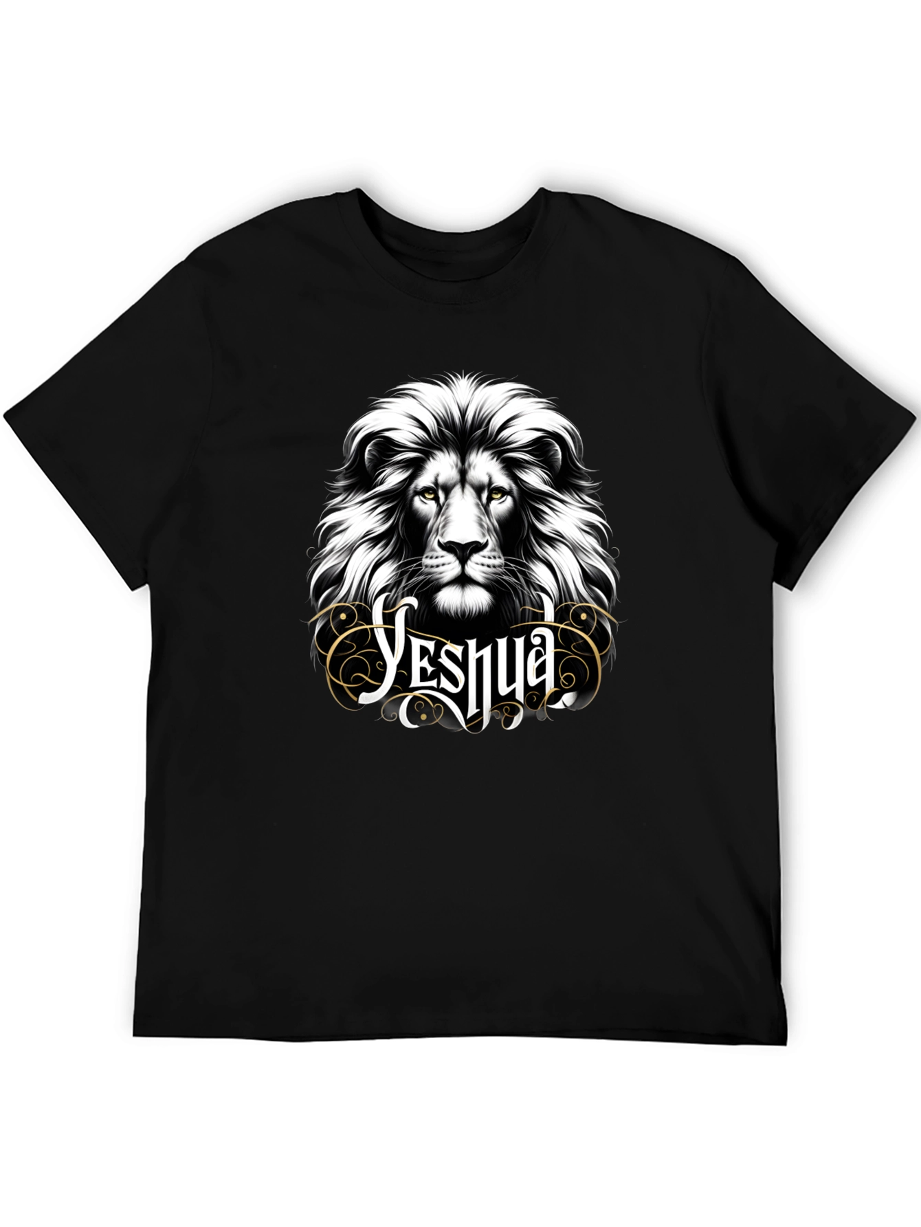 Yeshua Lion Graphic T-Shirt - Black