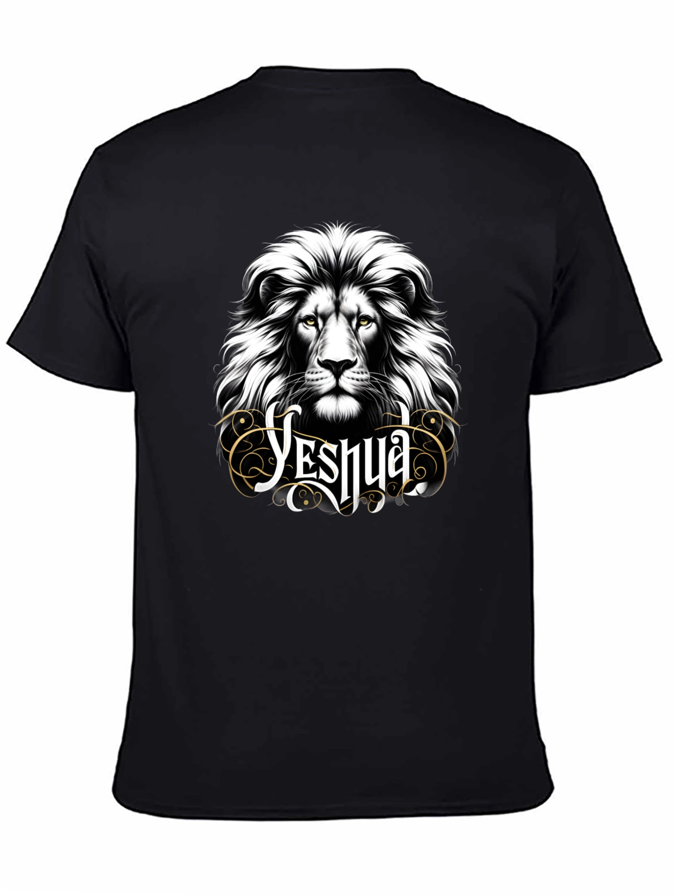 Yeshua Lion Graphic T-Shirt - Black