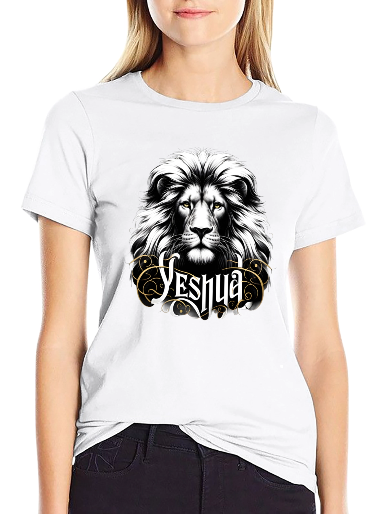 Yeshua Lion Graphic T-Shirt - Black