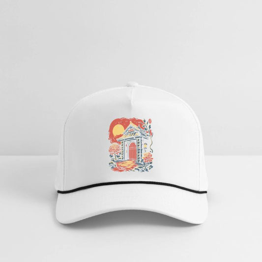 Asian Japanese Cartoon: Flowers Gate and Cabin