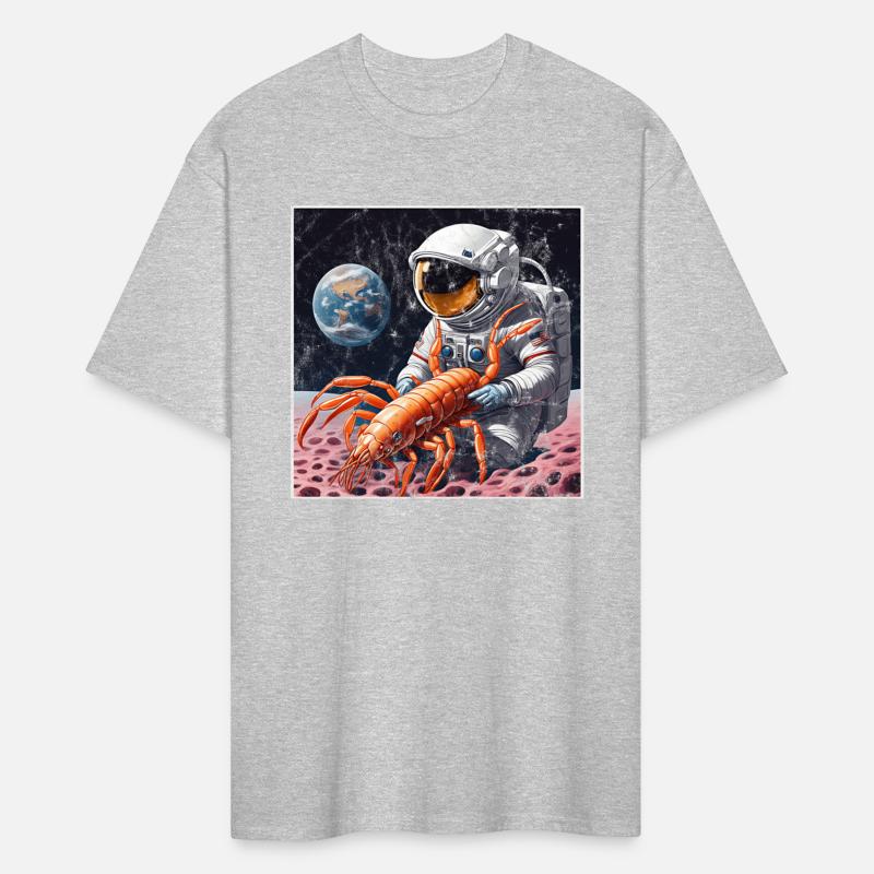 Astronaut in space with shrimp