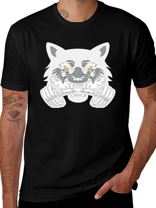 Raccoon Barbell Black T-Shirt - Gym Rat Animal Tee