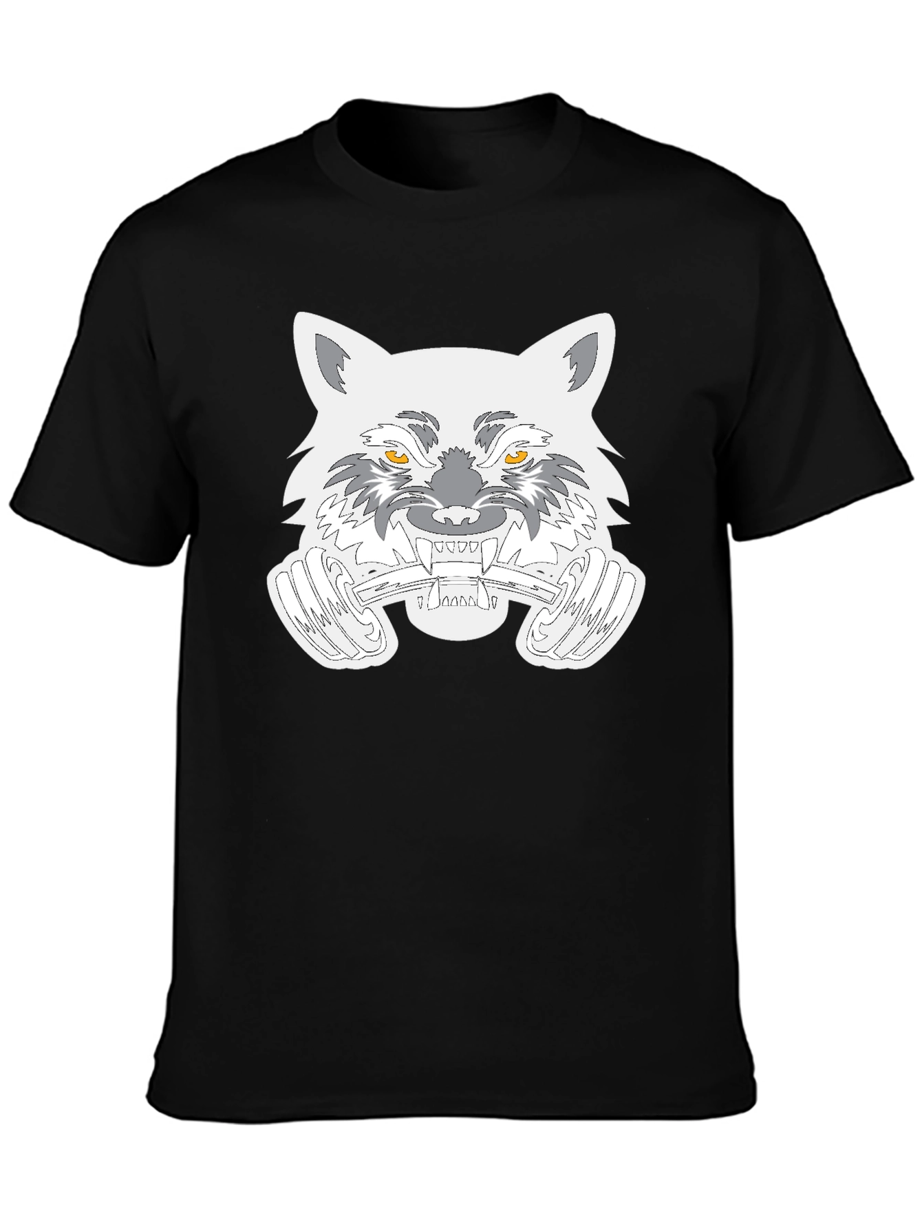 Raccoon Barbell Black T-Shirt - Gym Rat Animal Tee