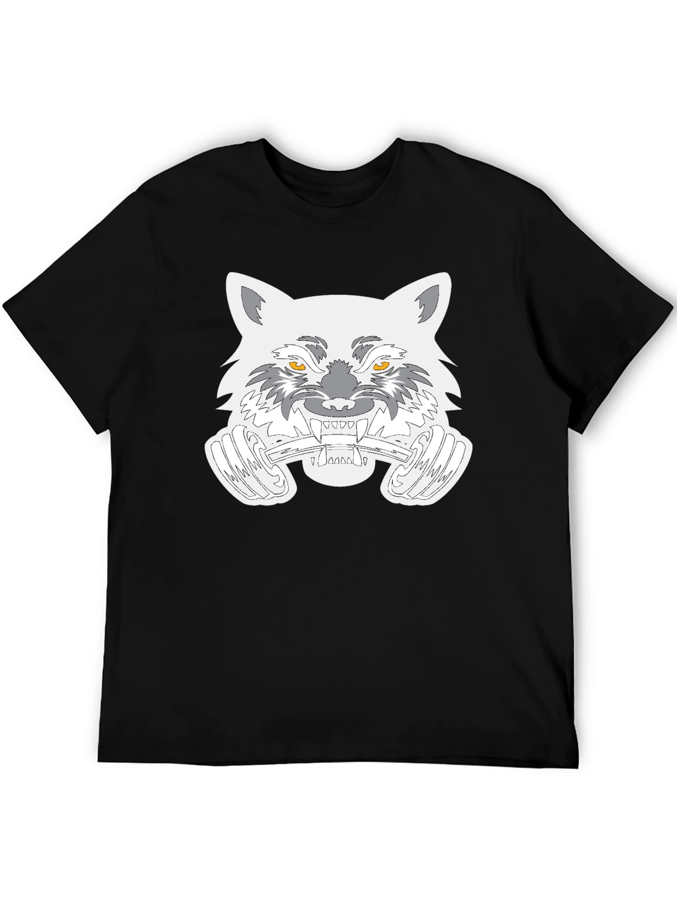 Raccoon Barbell Black T-Shirt - Gym Rat Animal Tee