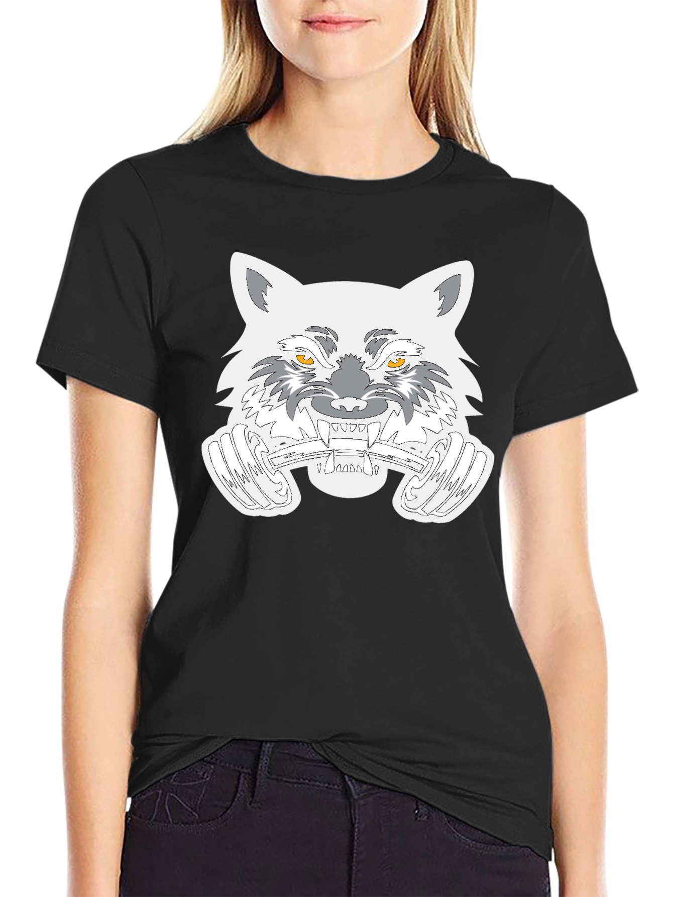 Raccoon Barbell Black T-Shirt - Gym Rat Animal Tee