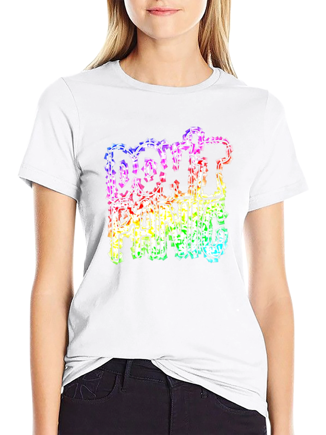 Dont Panic Rainbow Graphic Tee