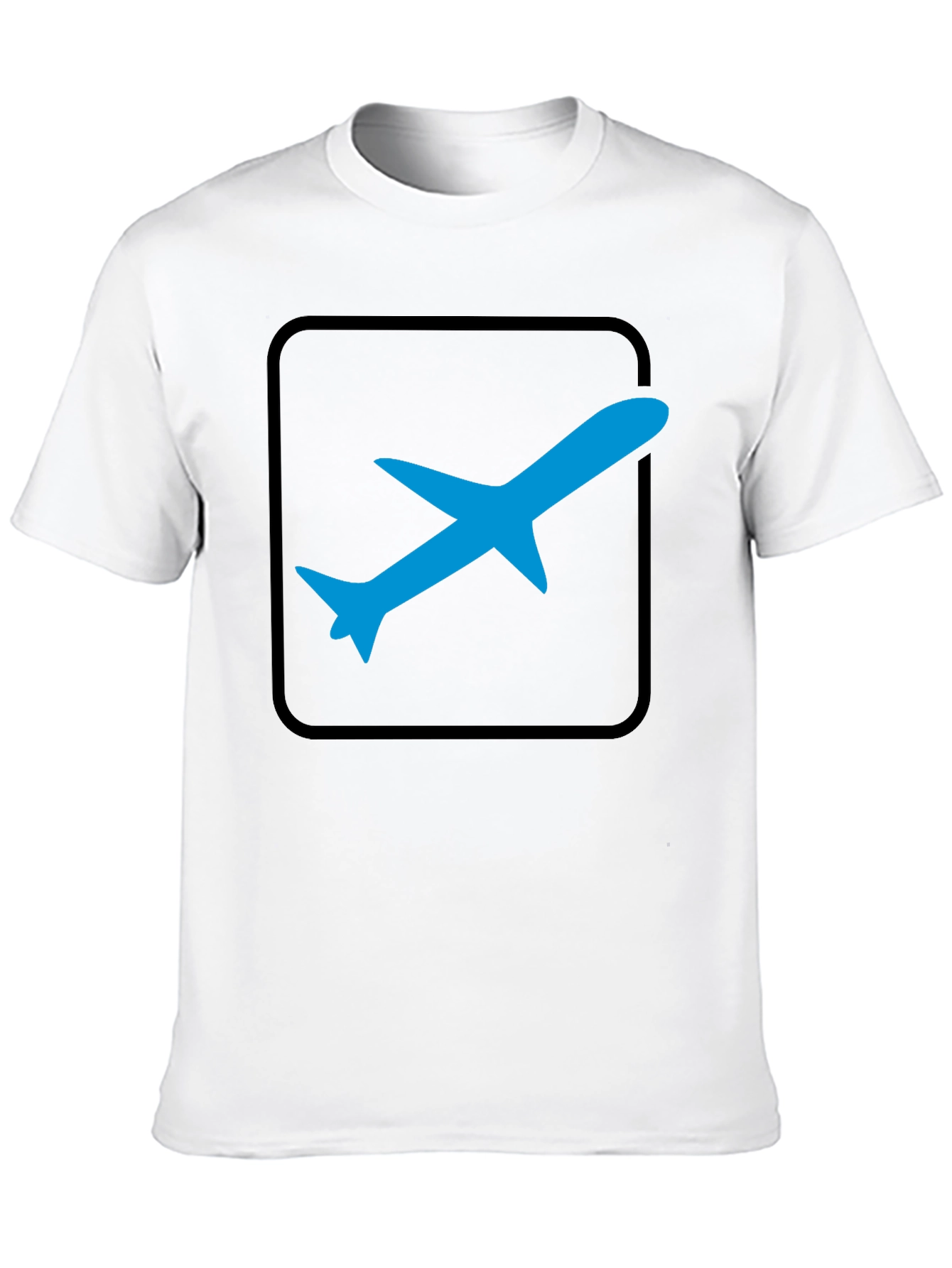 Airplane Graphic Tee - Black Cotton T-Shirt