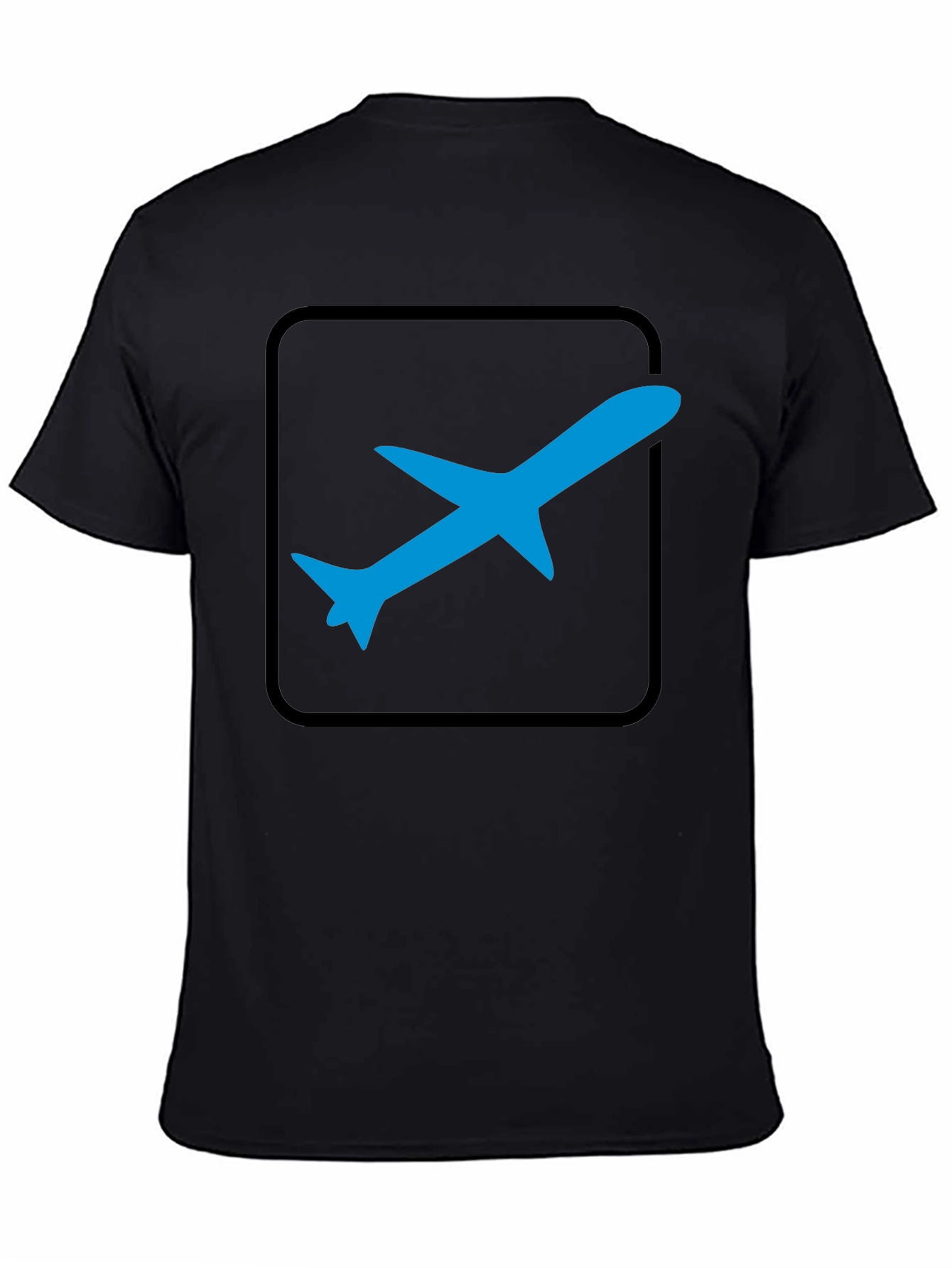 Airplane Graphic Tee - Black Cotton T-Shirt