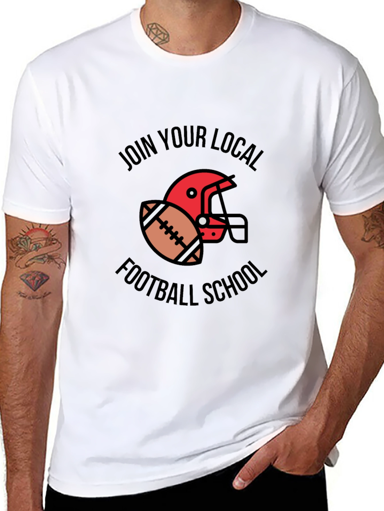 Football School Graphic Tee - Join Your Local Team!