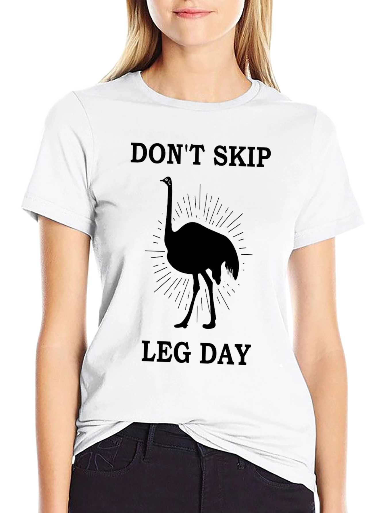 Dont Skip Leg Day Ostrich Graphic Tee