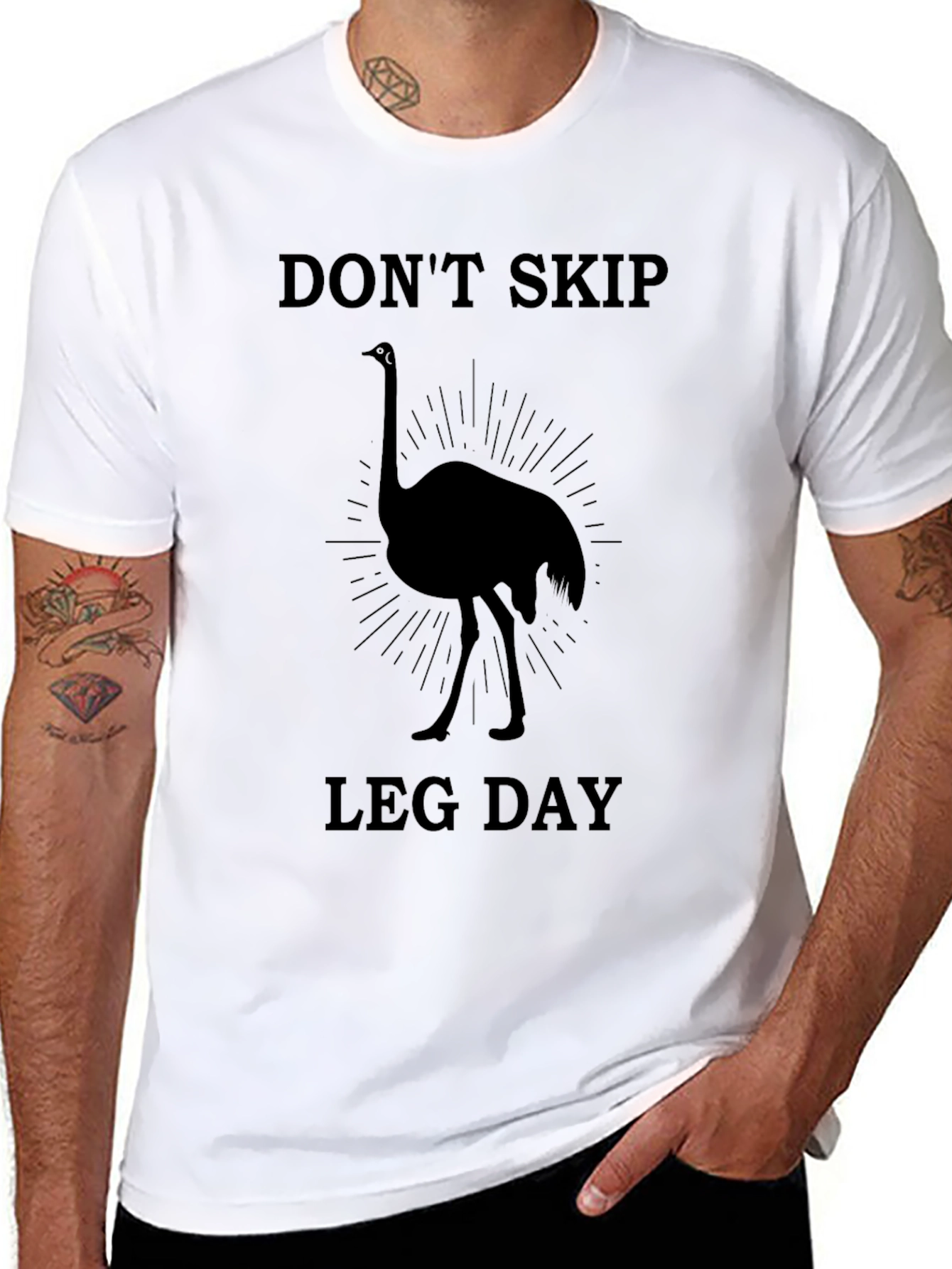 Dont Skip Leg Day Ostrich Graphic Tee