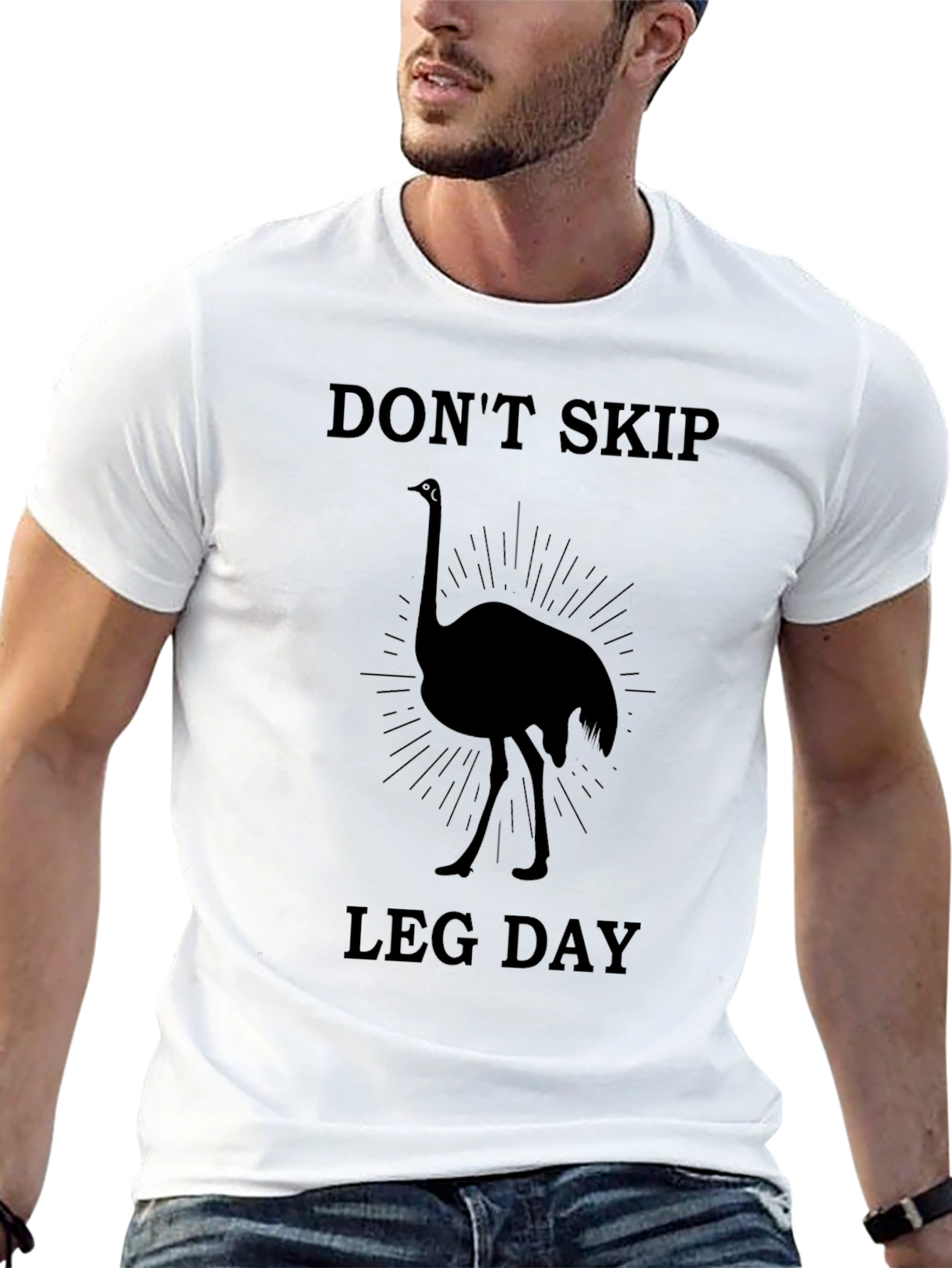 Dont Skip Leg Day Ostrich Graphic Tee