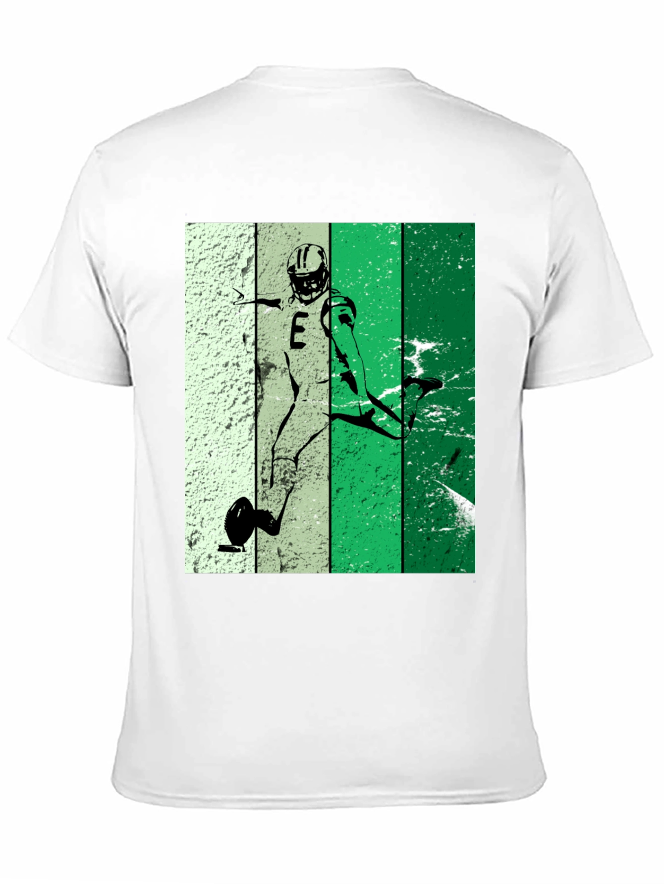 Retro Football Kicker Graphic Tee - Black