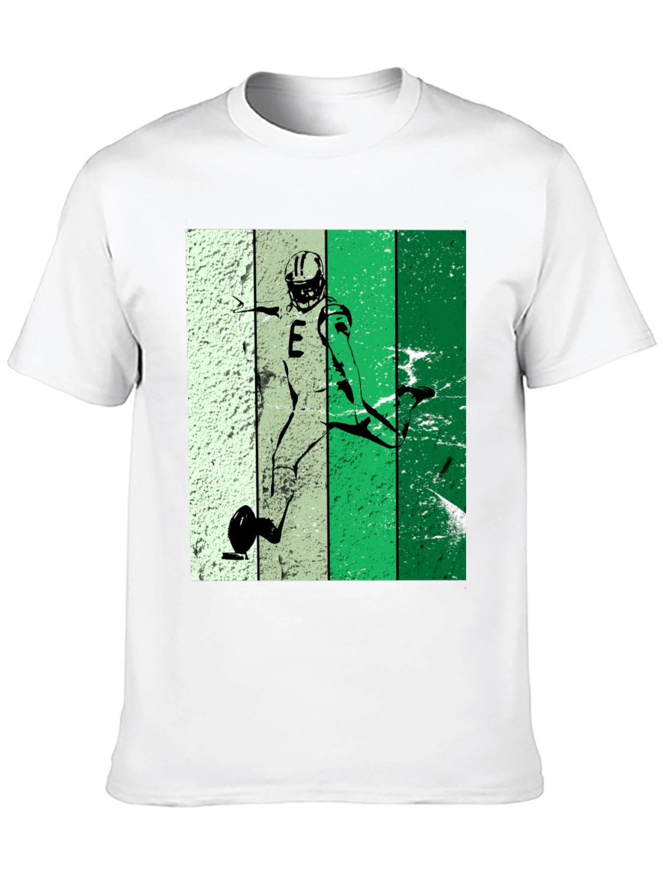 Retro Football Kicker Graphic Tee - Black