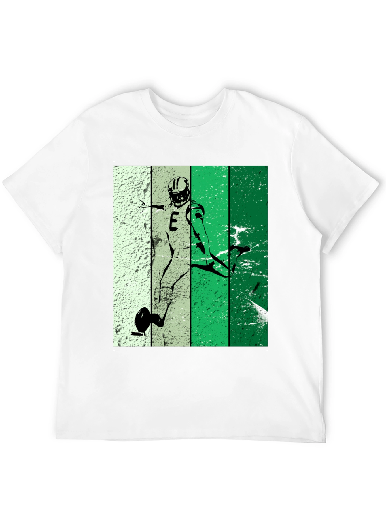 Retro Football Kicker Graphic Tee - Black