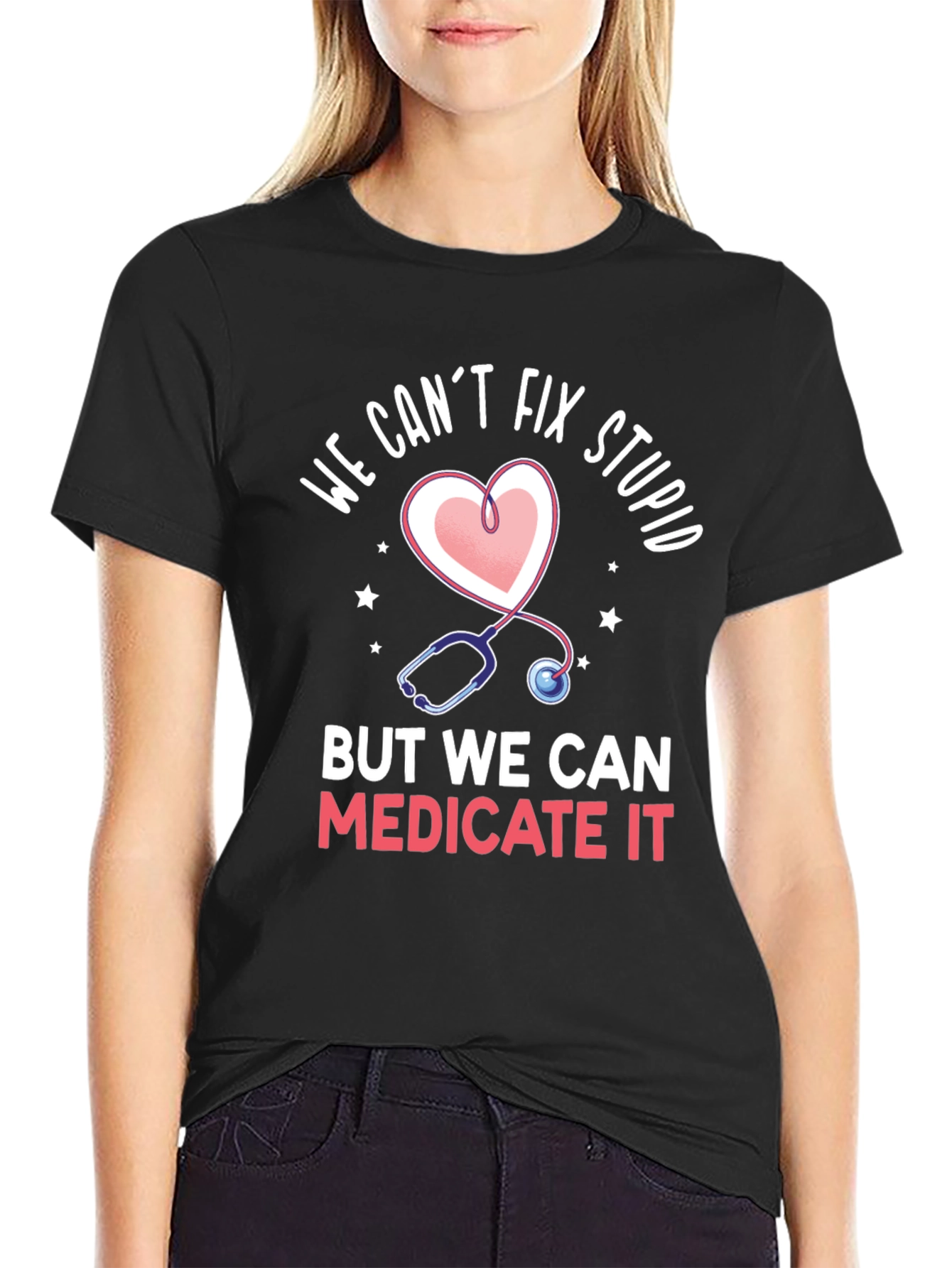 Funny Doctor Heart Stethoscope T-Shirt