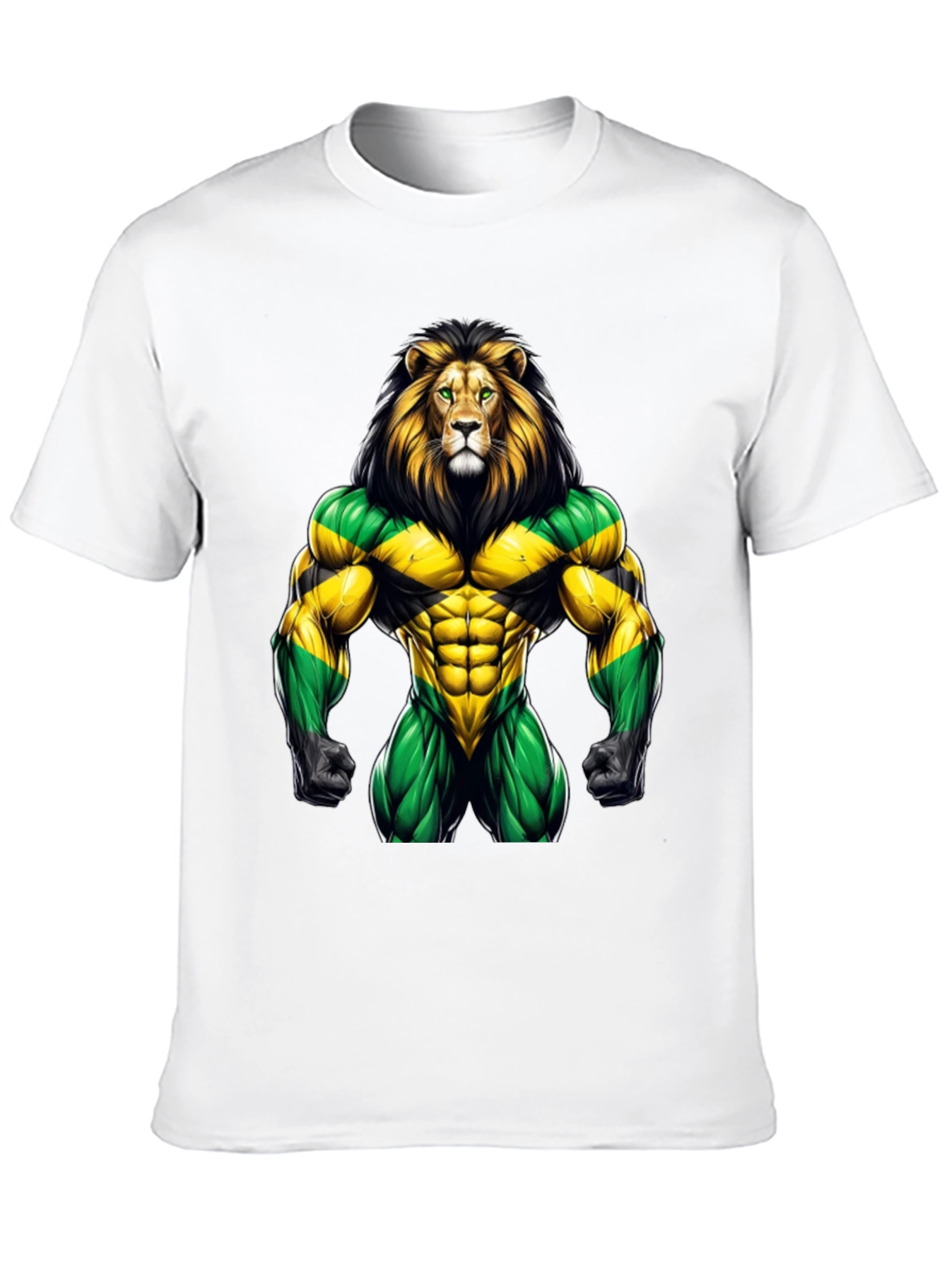 Jamaican Lion Graphic Tee - Rasta Pride