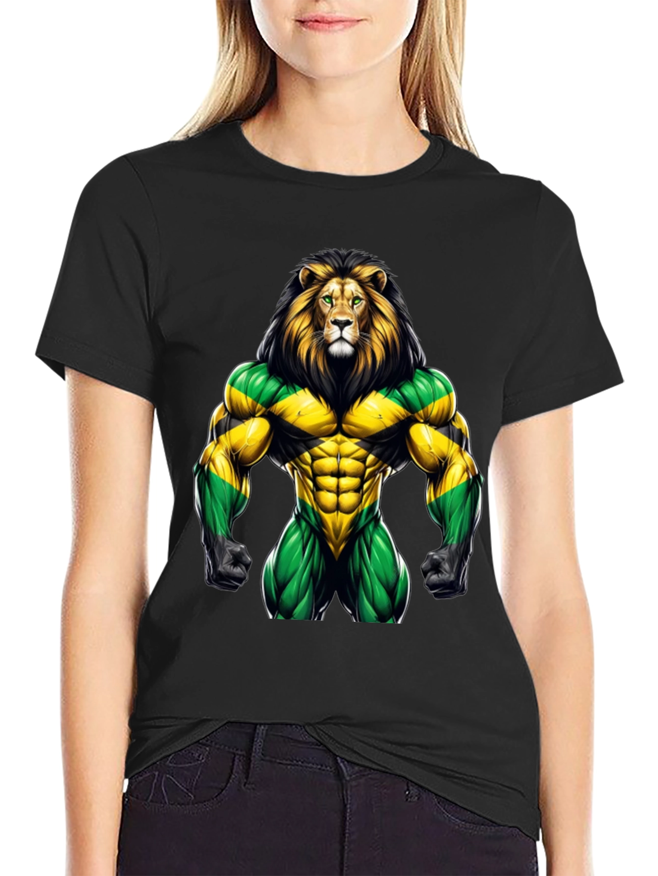 Jamaican Lion Graphic Tee - Rasta Pride