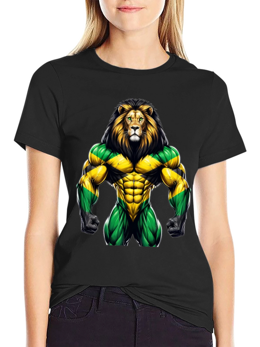 Jamaican Lion Graphic Tee - Rasta Pride