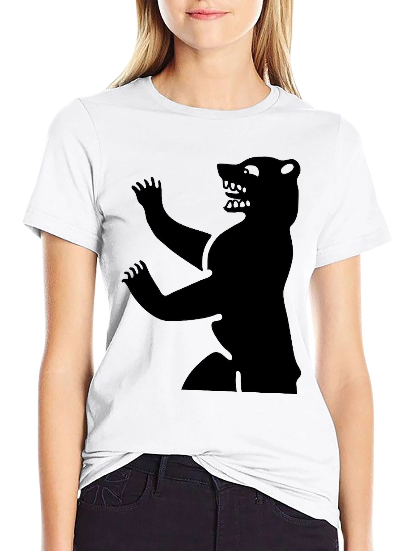 Mens Black Bear Graphic Tee
