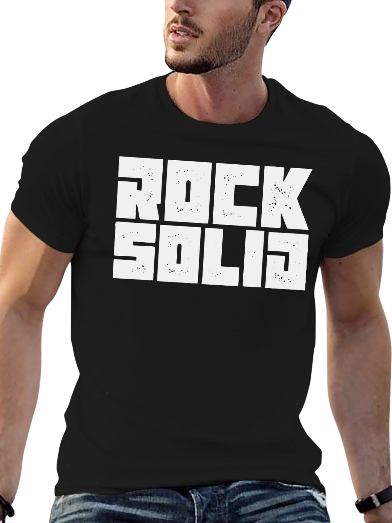 Rock Solid Graphic Tee - Bold Statement T-Shirt