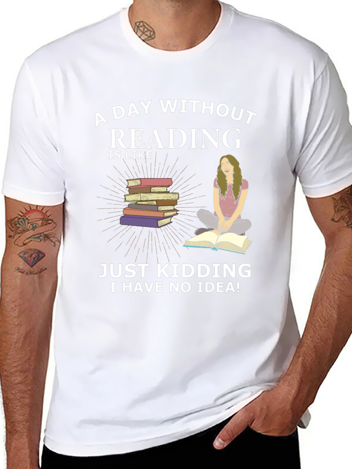 Reading Humor T-Shirt - A Day Without Reading