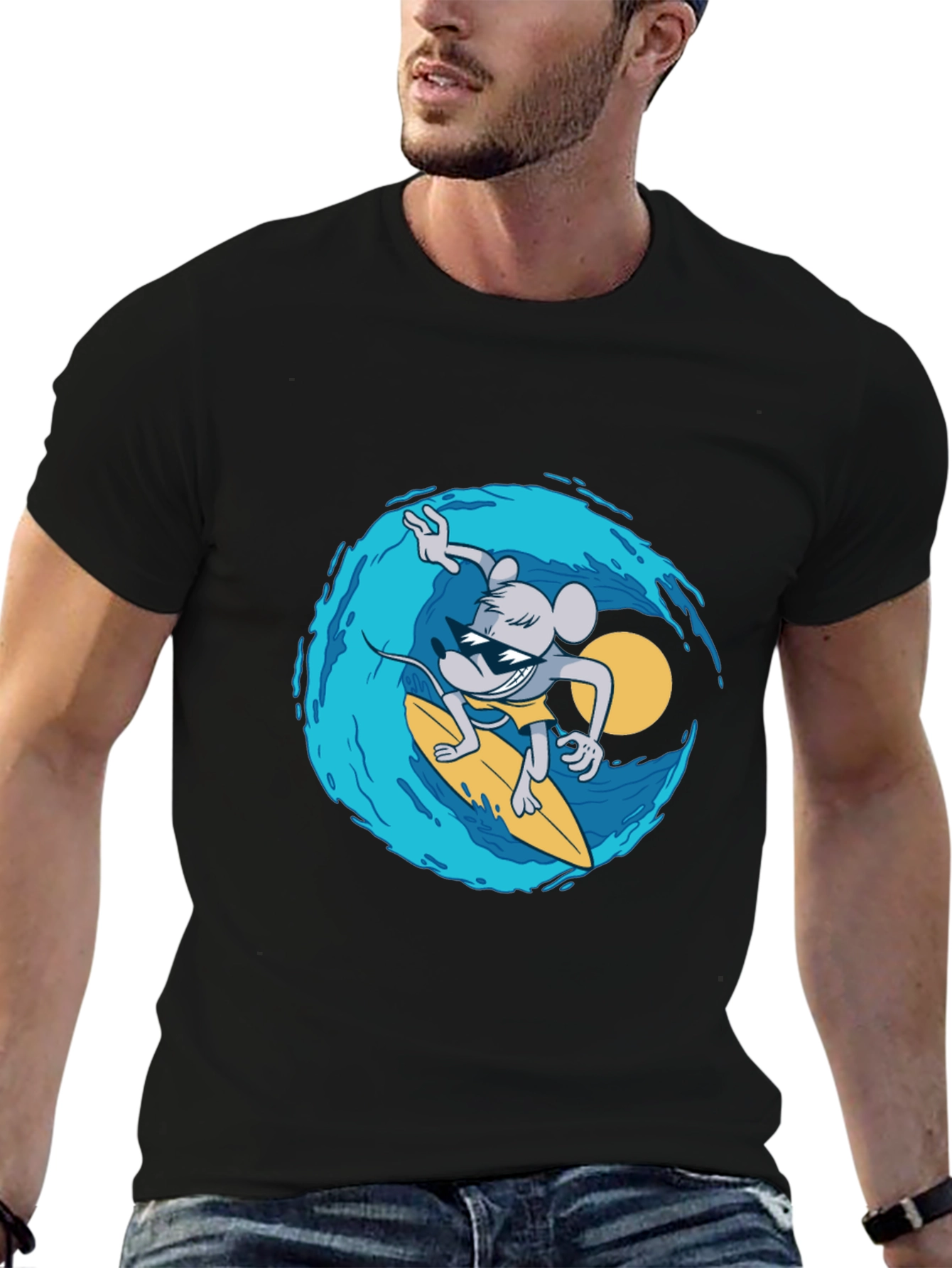 Surfing Mouse Graphic Tee