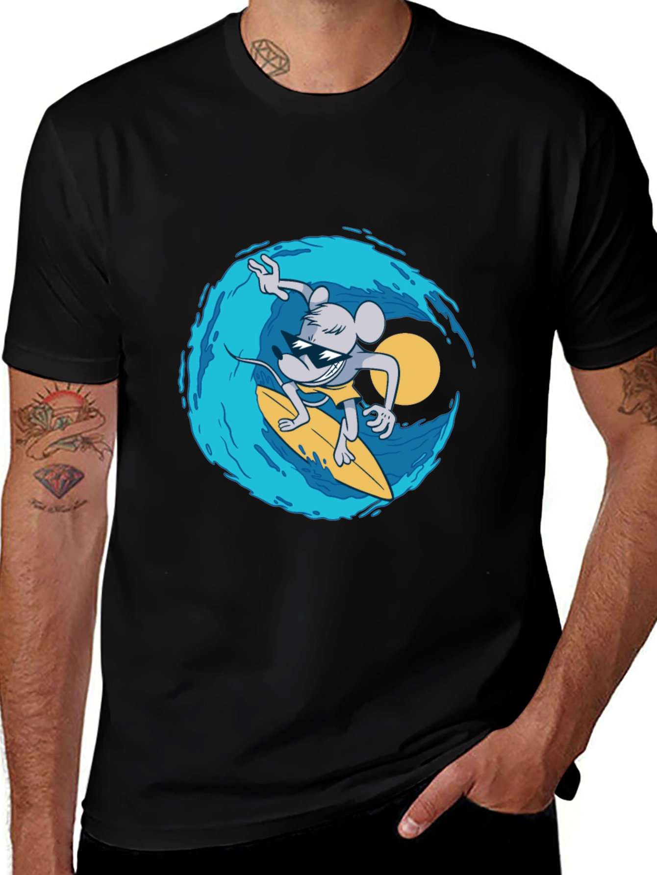 Surfing Mouse Graphic Tee