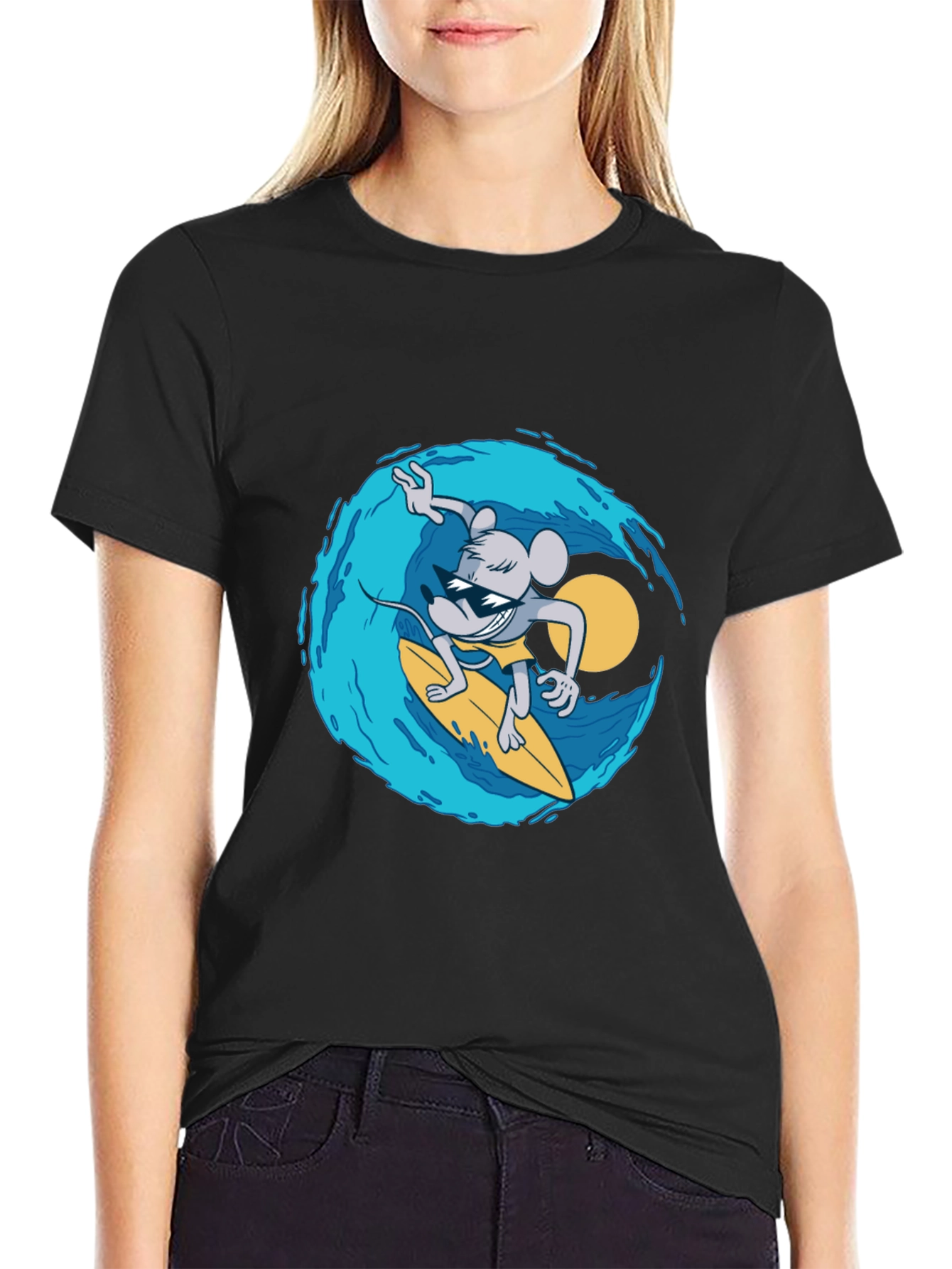 Surfing Mouse Graphic Tee