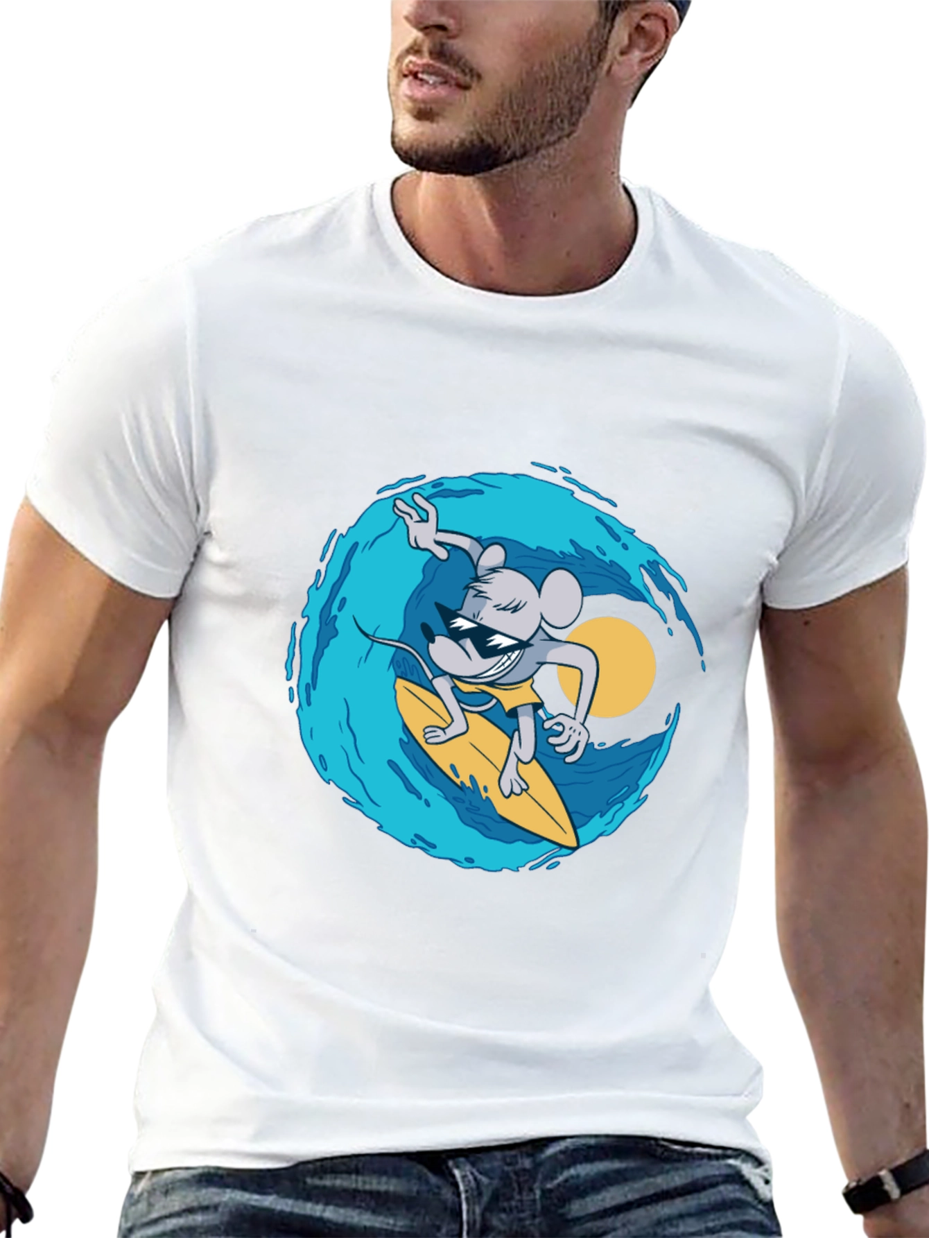 Surfing Mouse Graphic Tee