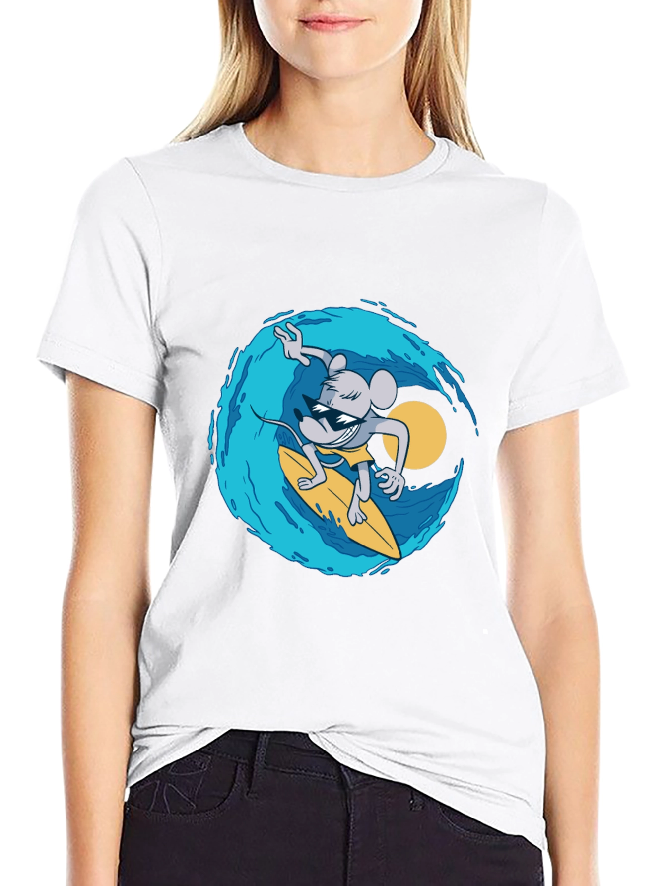 Surfing Mouse Graphic Tee