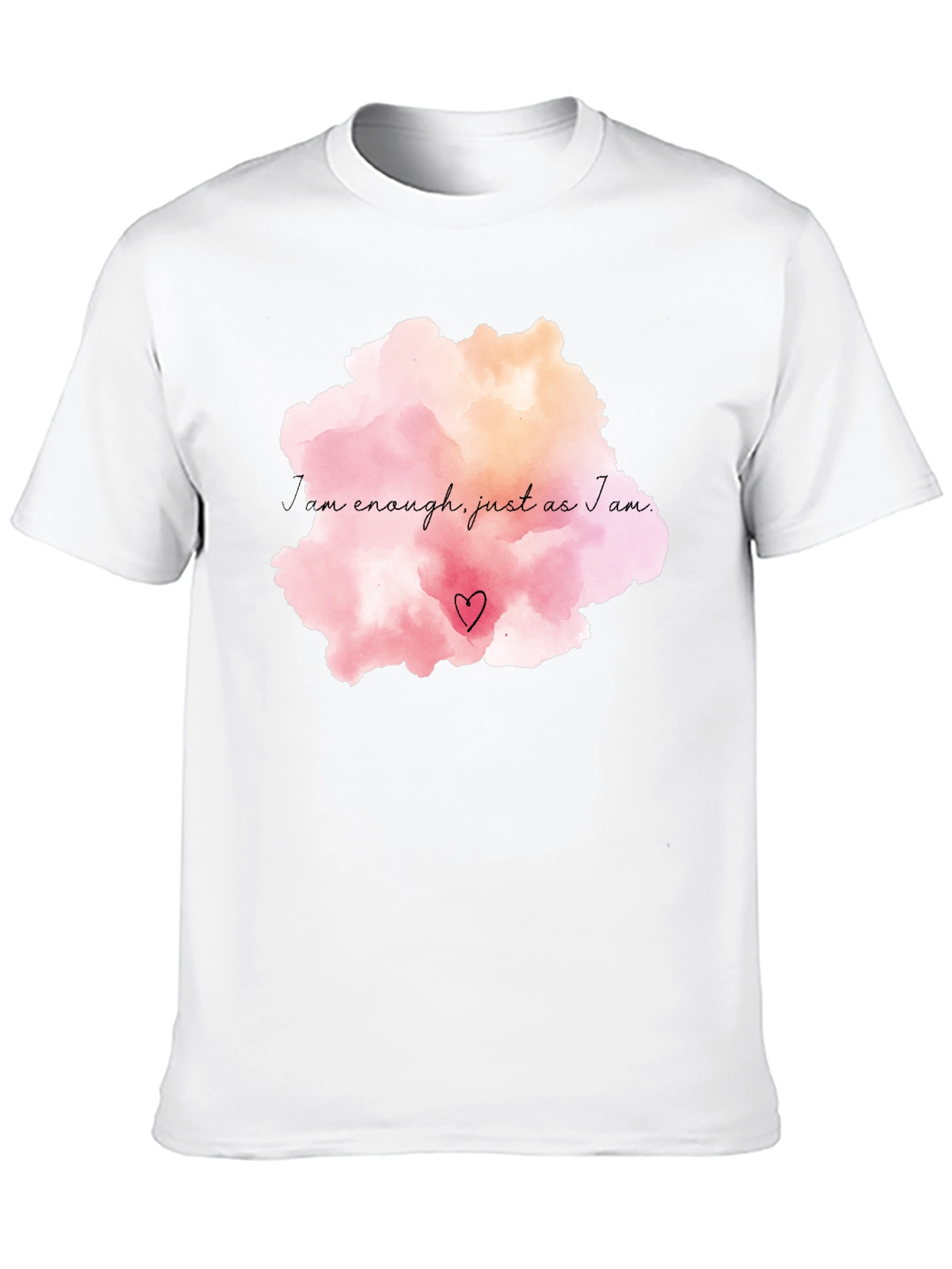 Motivational I am Enough Black T-Shirt