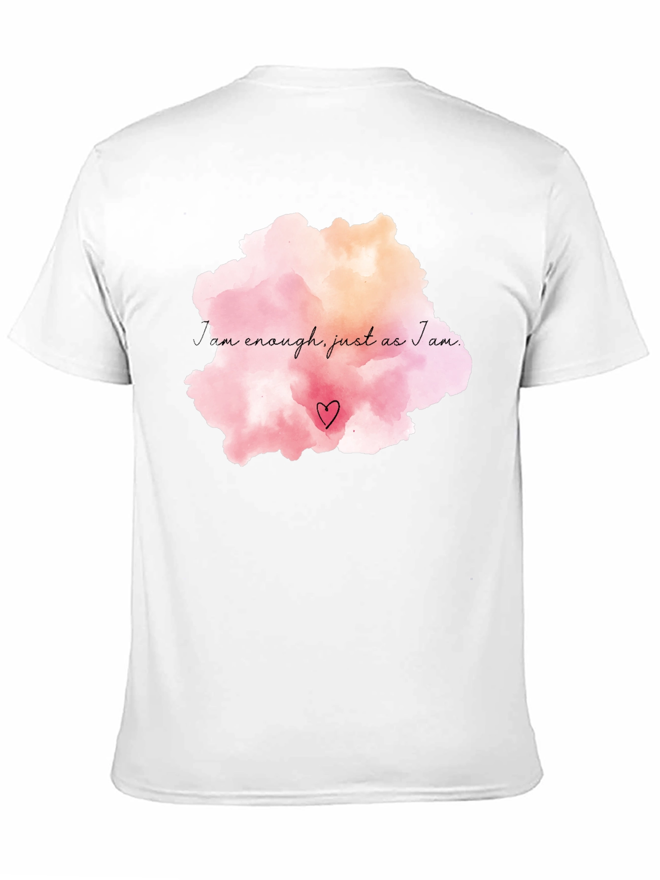 Motivational I am Enough Black T-Shirt